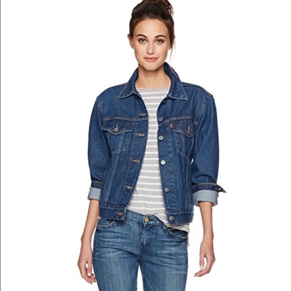 🆕 Levi’s Ex-Boyfriend Trucker Jacket - Picture 1 of 6